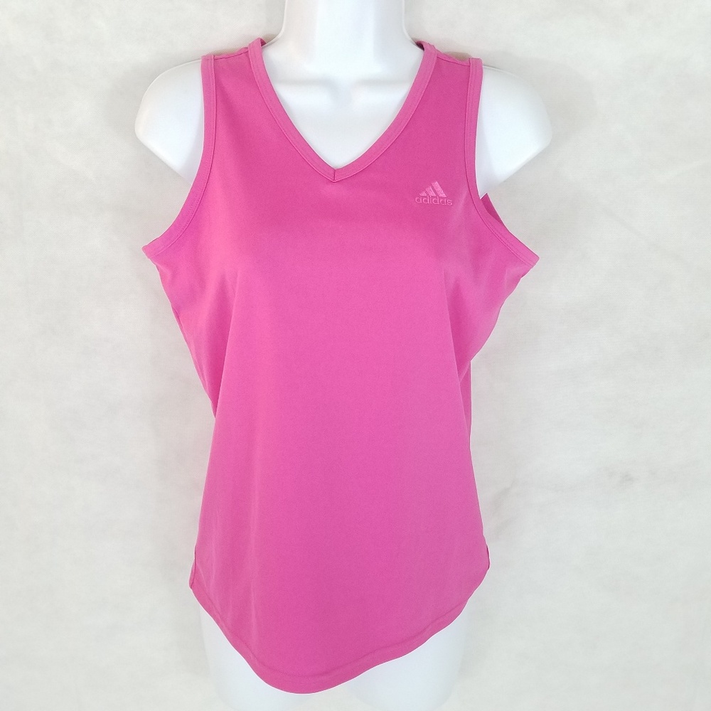 Adidas fuchsia pink tank